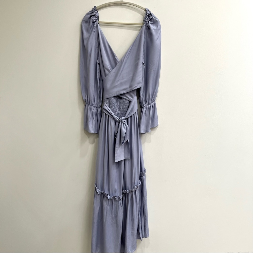 Ohsevendays Bailey Reversible Midi Dress Periwinkle Blue Romantic Bridgerton Xl — image 4 of 8